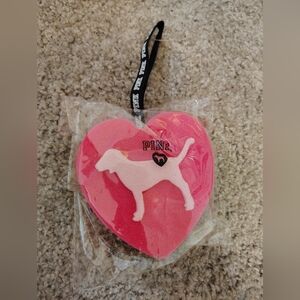 PINK Victoria's Secret Pink Heart-Shaped Bath Sponge Cute Pink Dog